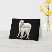 アルパカ愛挨拶状 カード (黄色い花)