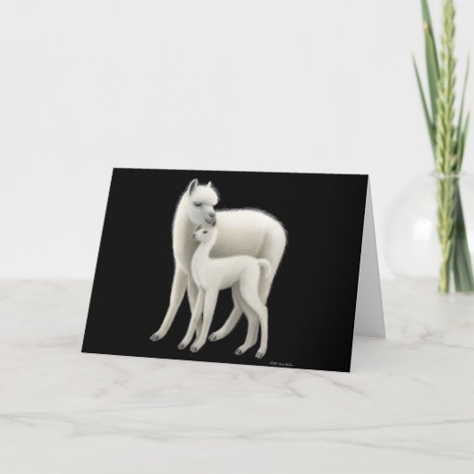 アルパカ愛挨拶状 カード (正面)