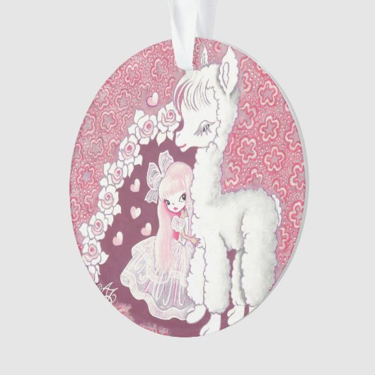 アルパカ愛 オーナメント (正面)