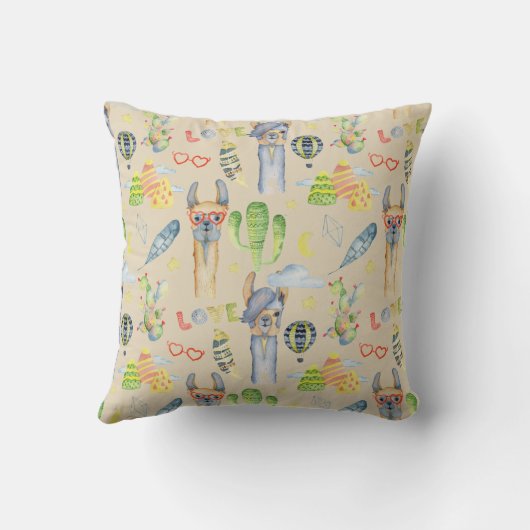 アルパカ愛 クッション (裏面)