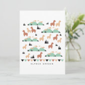 アルパカ春ガーデンTシャツ サンキューカード (スタンド正面)