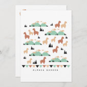 アルパカ春ガーデンTシャツ サンキューカード (正面/裏面)