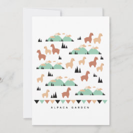 アルパカ春ガーデンTシャツ サンキューカード