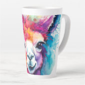 アルパカ水彩画#217 カフェラテマグ (右アングル)