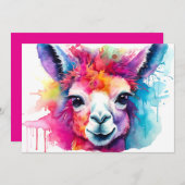 アルパカ水彩画#217 シーズンカード (正面/裏面)