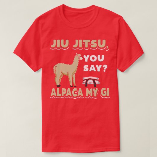アルパカ私のgiブラジル柔術 tシャツ (デザイン正面)