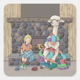 アルパカ編み物 スクエアシール