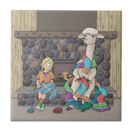 アルパカ編み物 タイル