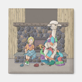 アルパカ編み物 マグネット