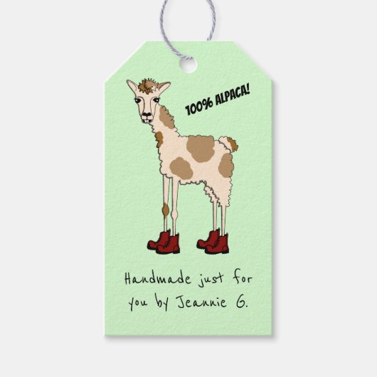 アルパカ編 ギフトタグ (正面)
