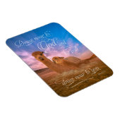 アルパカ聖書の聖句が神の近くに描画フォトマグネット マグネット (右側)