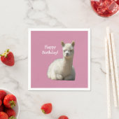 アルパカ誕生日ナプキンス スタンダードカクテルナプキン (インサイチュ)