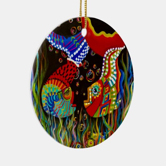 アルパカ釣りフレンズオーナメント セラミックオーナメント (右)