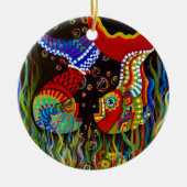 アルパカ釣りフレンズオーナメント セラミックオーナメント (正面)