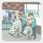 アルパカ髪 スクエアシール (正面)