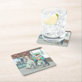 アルパカ髪 スクエアペーパーコースター (インサイチュ)