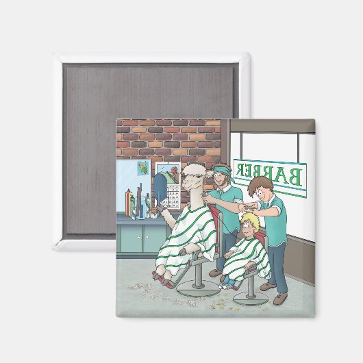 アルパカ髪 マグネット (正面/裏面)