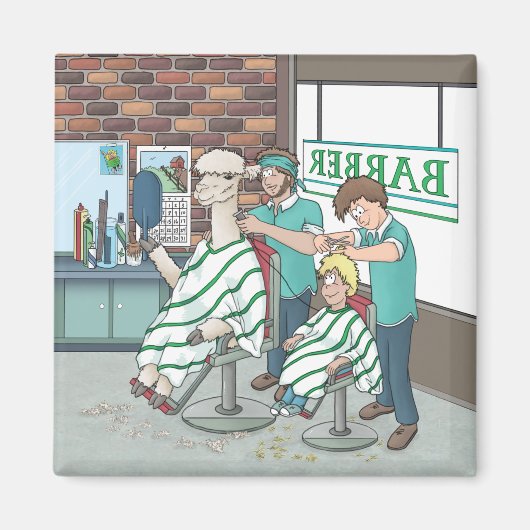 アルパカ髪 マグネット (正面)