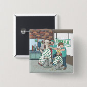 アルパカ髪 缶バッジ (正面&裏面)