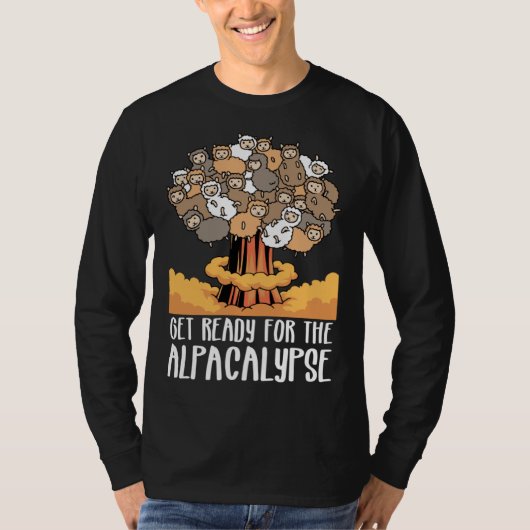 アルパカ アルパカドンの襲来に備えろ Tシャツ (正面)