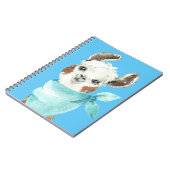 アルパカ・イン・ア・ブルー・バンダナ ノートブック (左側)