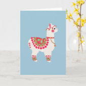 アルパカ カード (黄色い花)