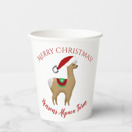 アルパカ クリスマス ホリデー ペーパーカップ