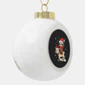 アルパカ+スロース+クリスマス (3) セラミックボールオーナメント (左)