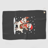 アルパカ+スロース+クリスマス (4) ゴルフタオル (横)