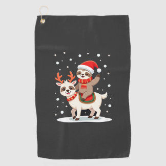 アルパカ+スロース+クリスマス (4) ゴルフタオル