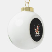 アルパカ+スロース+クリスマス (4) セラミックボールオーナメント (左)