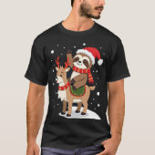 アルパカ+ナマケモノ+クリスマス (2) Tシャツ (正面)