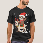 アルパカ+ナマケモノ+クリスマス (3) Tシャツ (正面)