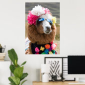 アルパカ、パカコト、コルディレラブランカ、アンキャッシュ ポスター (ホームオフィス)