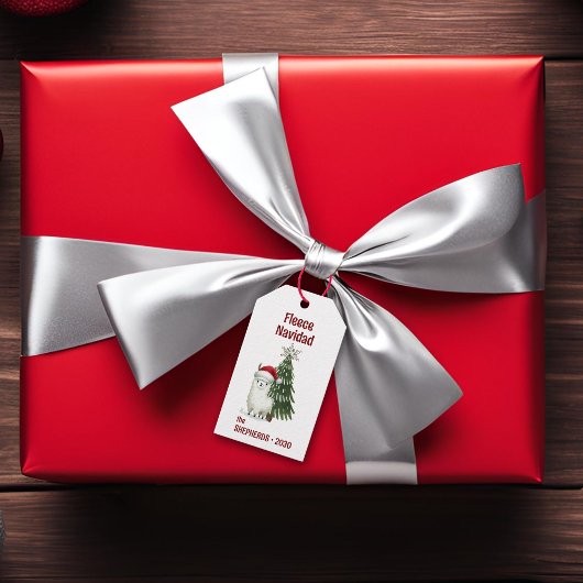 アルパカ「フリースナビダッド」クリスマス ギフトタグ