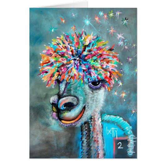 アルパカ-ベティ2のメッセージカードr (正面)