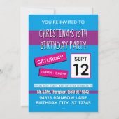 アルパカ ユニコーン 虹の空の下 招待状 (裏面)