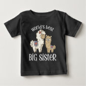  アルパカ 世界で一番優しいお姉ちゃん  ベビーTシャツ (正面)