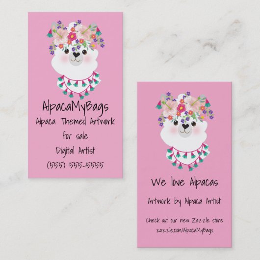 アルパカ 名刺 (正面/裏面)