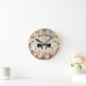 アルパパーソナライズされたイン乳製品ヤギ農場ラウンドクロック ラウンド壁時計 (ホーム)