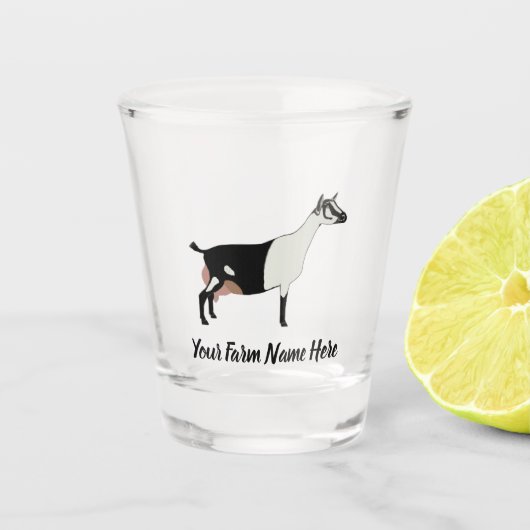 アルパパーソナライズされたイン乳製品 ショットグラス (正面)