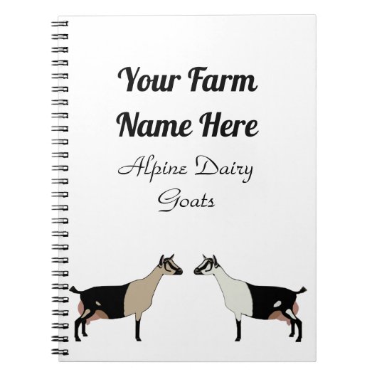 アルパパーソナライズされたイン乳製品 ノートブック (正面)
