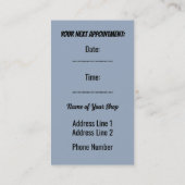 アルパパーソナライズされたカの髪型のカスタム写真 予約カード (裏面)