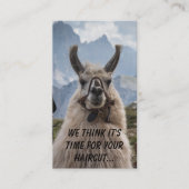 アルパパーソナライズされたカの髪型のカスタム写真 予約カード (正面)