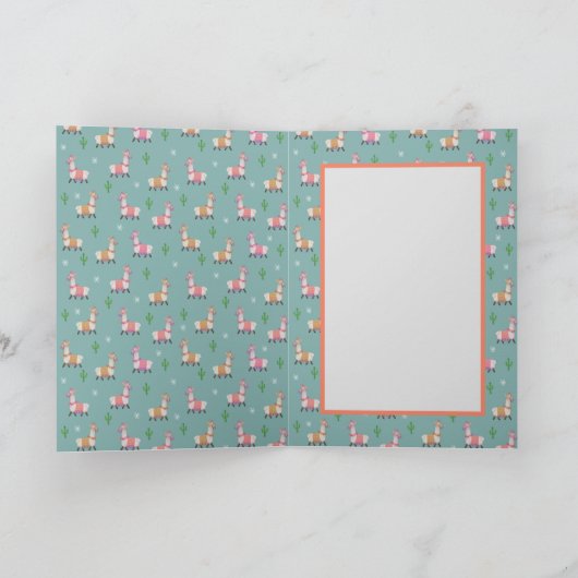 アルパパーソナライズされたカエージ6誕生日カード カード (内部)