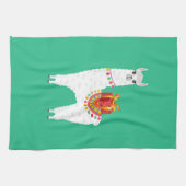 アルパファンキーカクリスマスカイトラマ キッチンタオル (横)