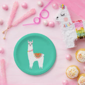 アルパファンキーカラマのかわいい動物 ペーパープレート (パーティー)