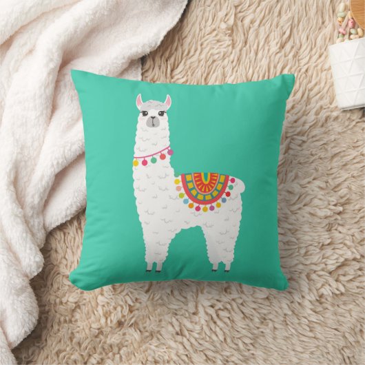 アルパファンキーカラマのドラマかわいい動物 クッション (ブランケット)