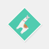 アルパファンキーカラマのドラマかわいい動物 スタンダードカクテルナプキン (角)