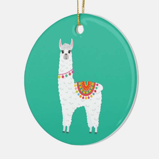 アルパファンキーカラマのドラマかわいい動物 セラミックオーナメント (左)